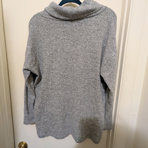 Ruby Rd. Light Gray Cowl Neck Sweater - Picture 2 of 3